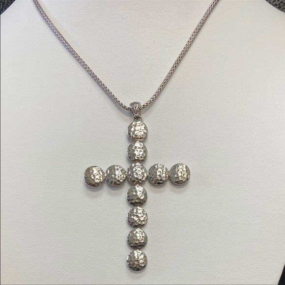 John Hardy large dot cross and chain 34 inch - Picture 1 of 12